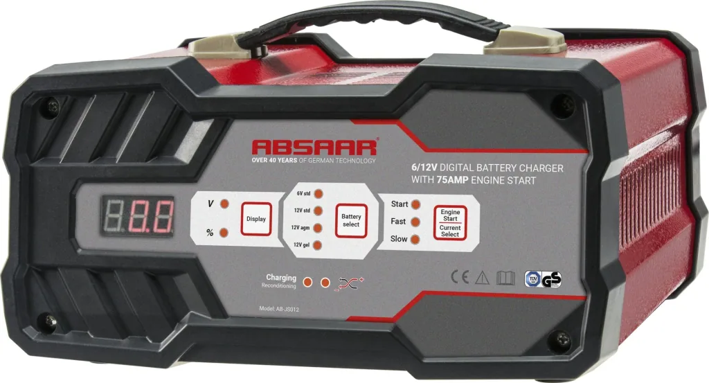 Battery charger with jump start 12A, 6/12 V