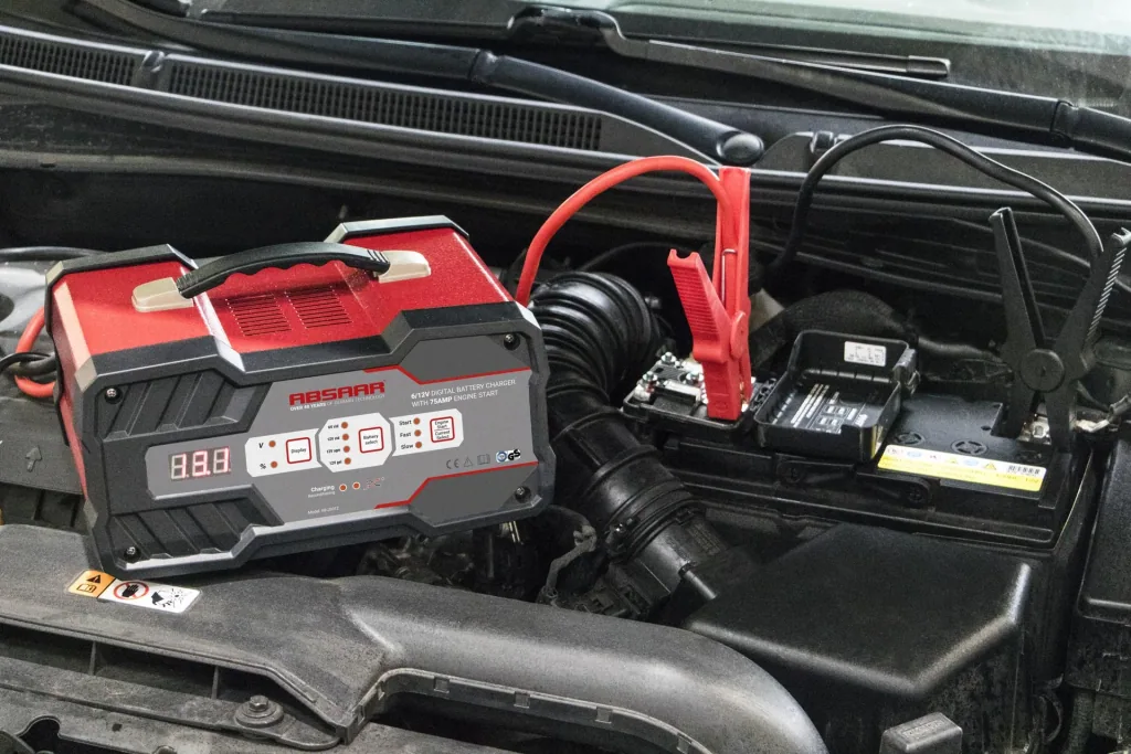 Battery charger with jump start 12A, 6/12 V