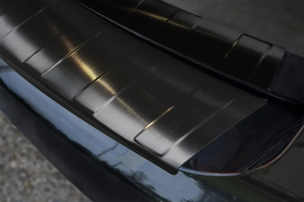 Stainless steel loading sill protector for Opel Astra V (K) Sports Tourer (Estate) - graphite / black, built from 2015>