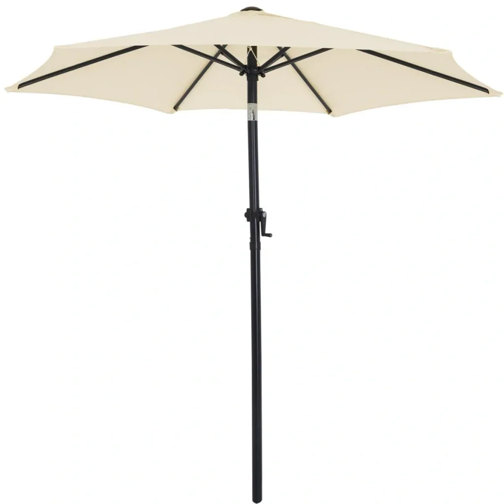 Parasol Beige Ø200cm UV protection 40+