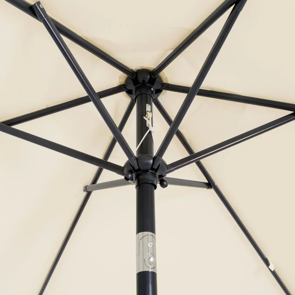Parasol Beige Ø200cm UV protection 40+