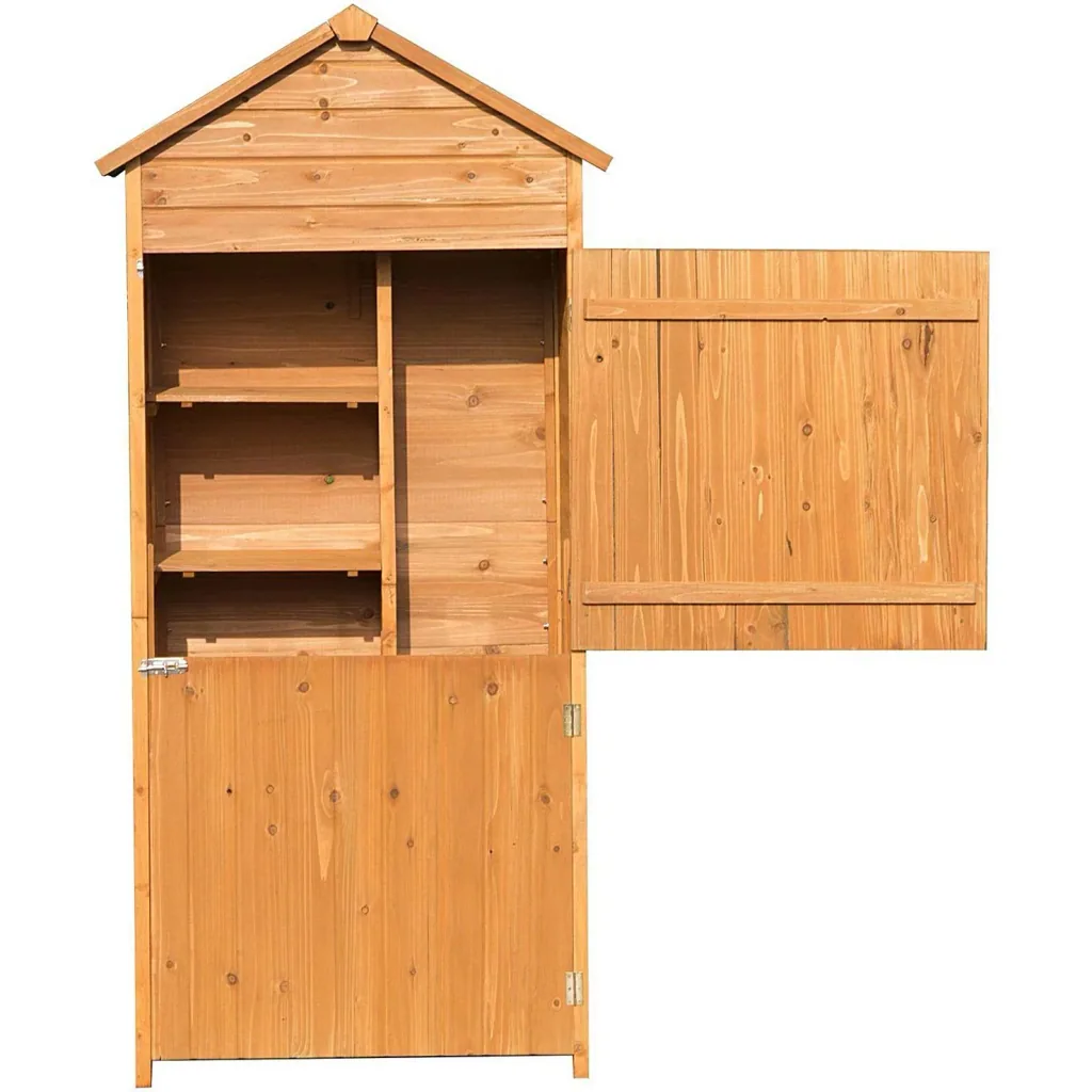 Garden cabinet garden tools solid wood 90 x 50 x 190 cm