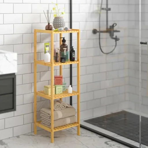 Bathroom/Living Room Cabinet Bamboo 110x33x33cm