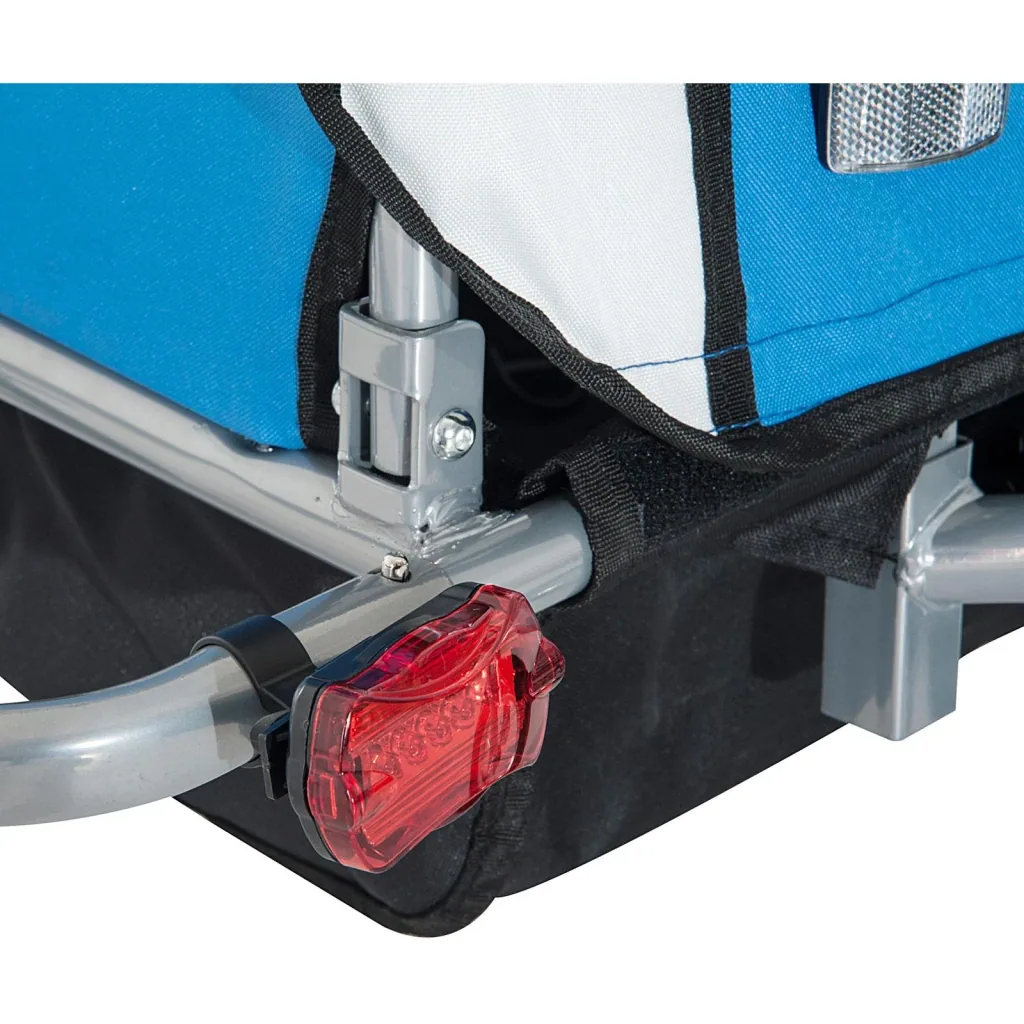 Child trailer 2 in 1 bicycle trailer jogger 360° rotatable blue-grey