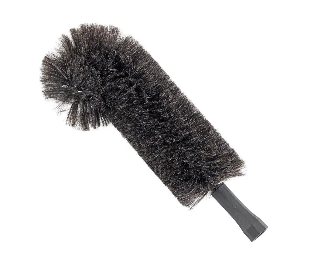 Goat hair dust broom with telescopic handle