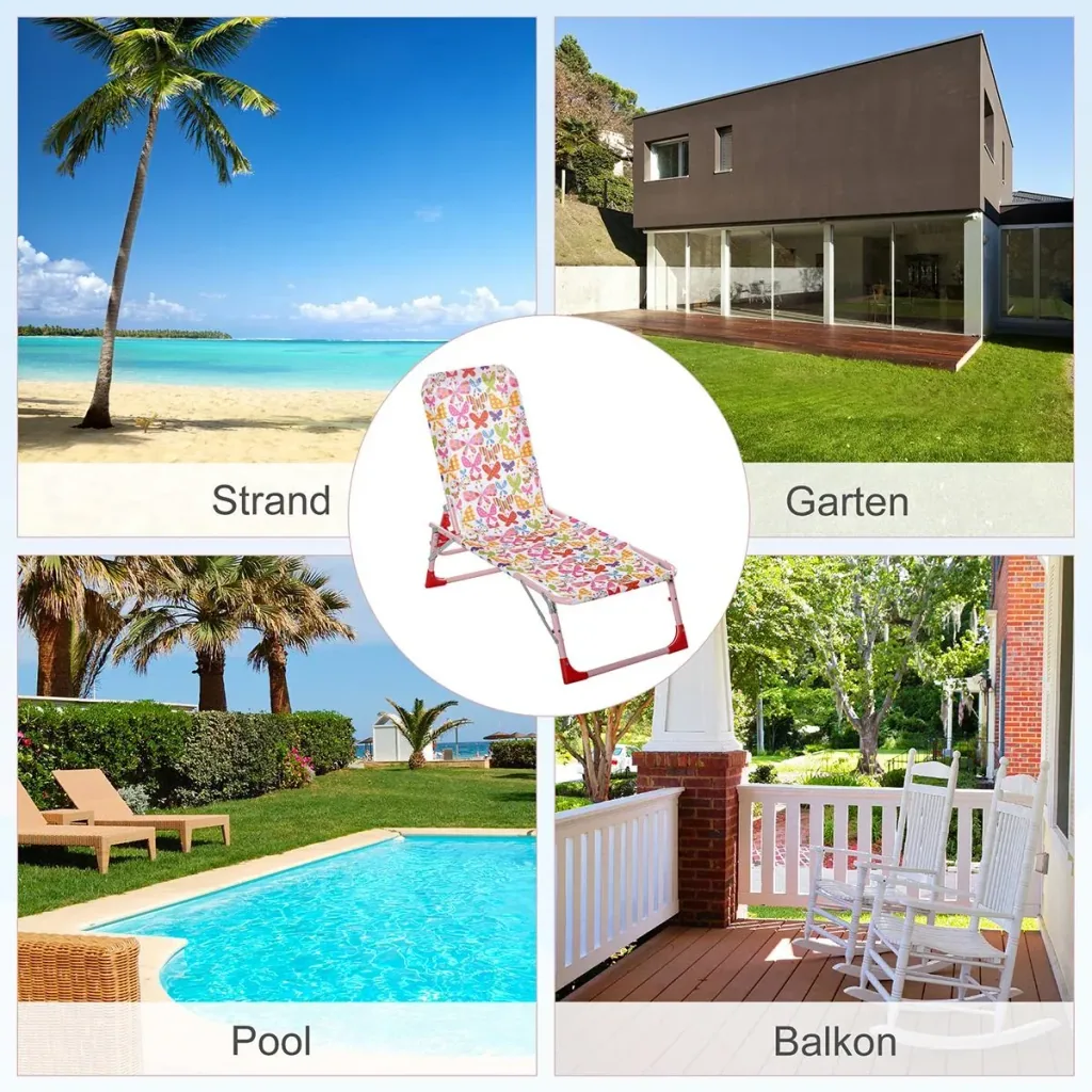 Children's folding garden lounger