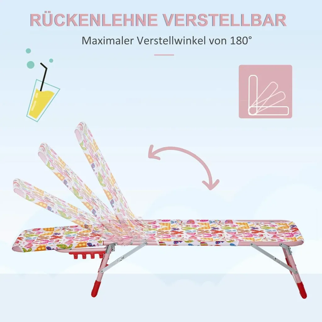 Children's folding garden lounger