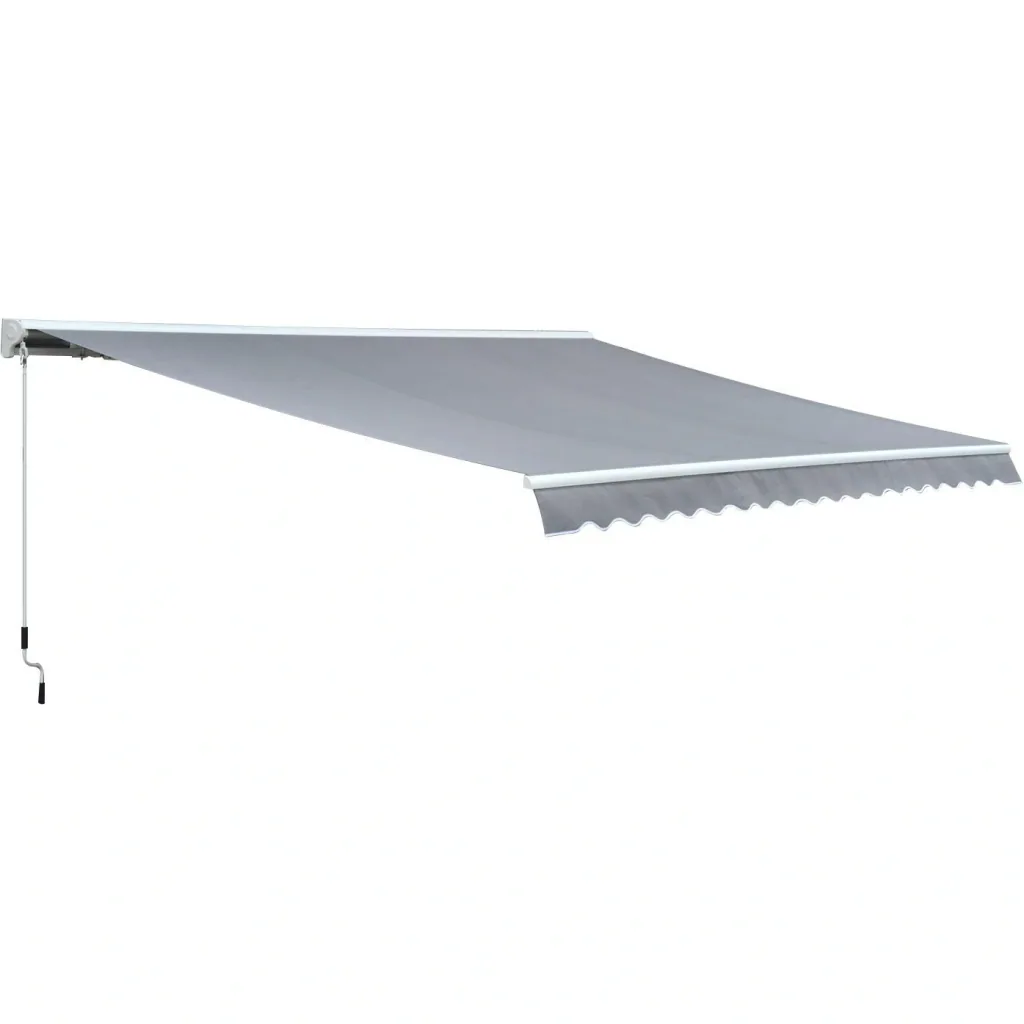 Aluminum articulated arm awning for wall mounting