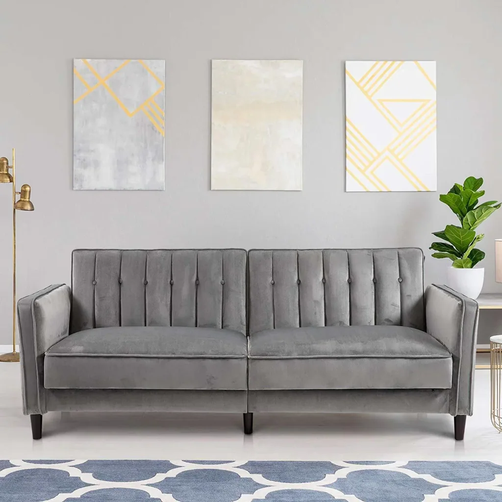 Upholstered sofa with sleeping function