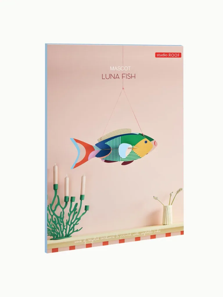 Studio ROOF Knutselpakket, 3D wandobject, 3D decoratie - Luna Fisch