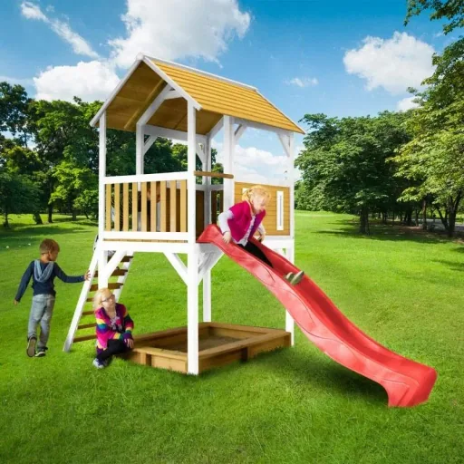 Pumba Play Tower Brown/White - Red Slide