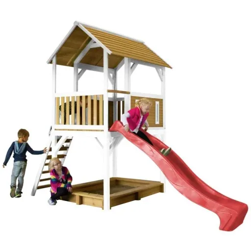 Pumba Play Tower Brown/White - Red Slide