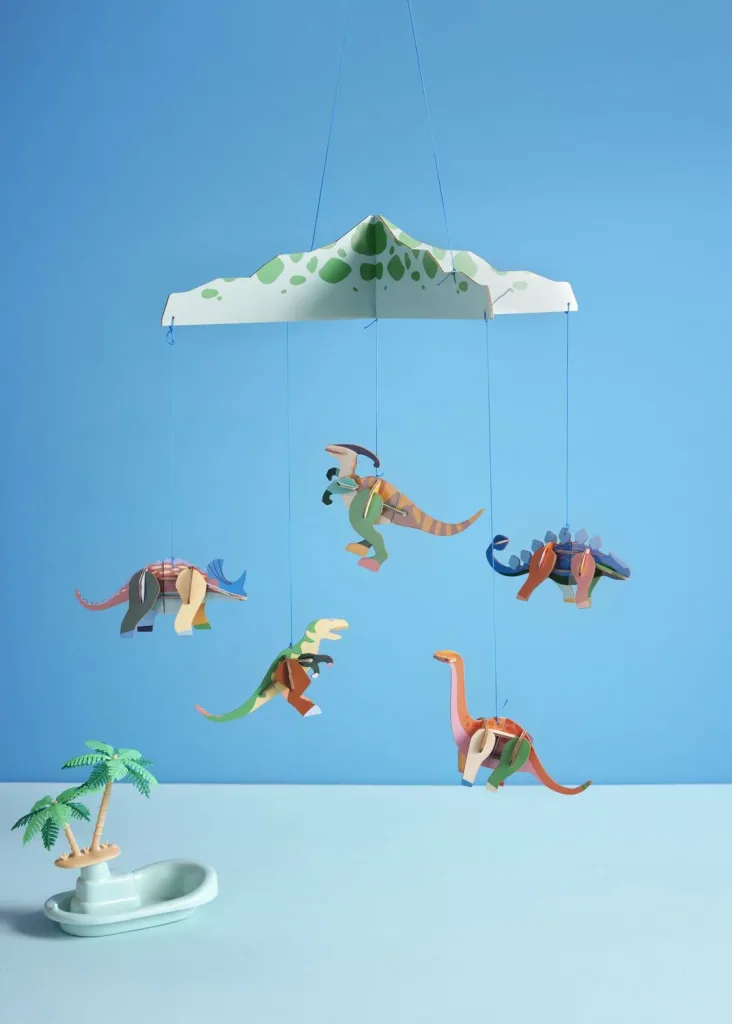 Studio ROOF Knutselset, 3D wandobject, babymobiel - Dinosaurierland