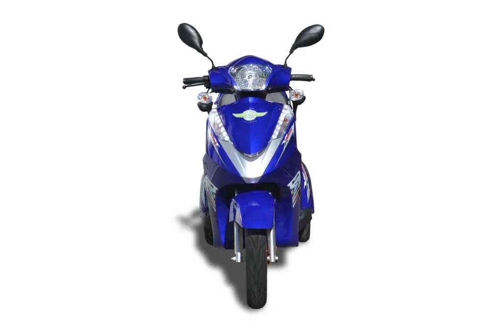 Electric tricycle blue - removable Li-Io battery 30 Ah - 25 km/h - senior mobility