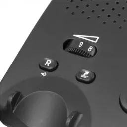 Corded large-button telephone PhoneEasy 331ph black with optical call signaling, 3 direct-dial photo buttons