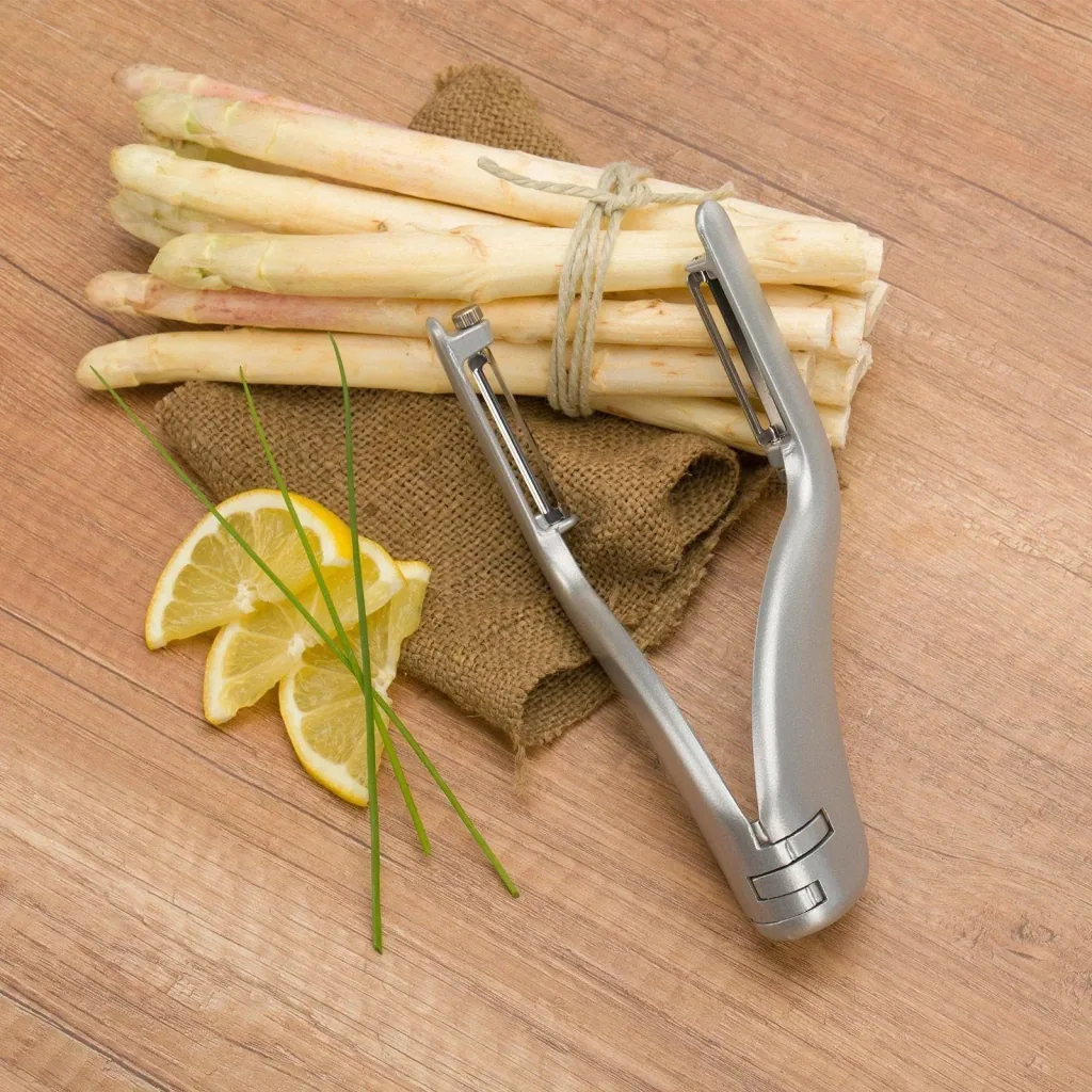Double vegetable peeler, asparagus peeler, “Peel Star Alu”