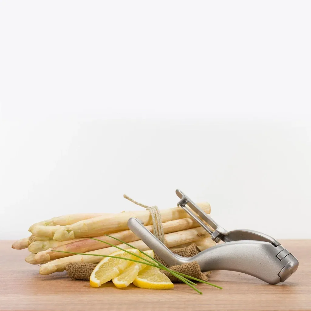 Double vegetable peeler, asparagus peeler, “Peel Star Alu”