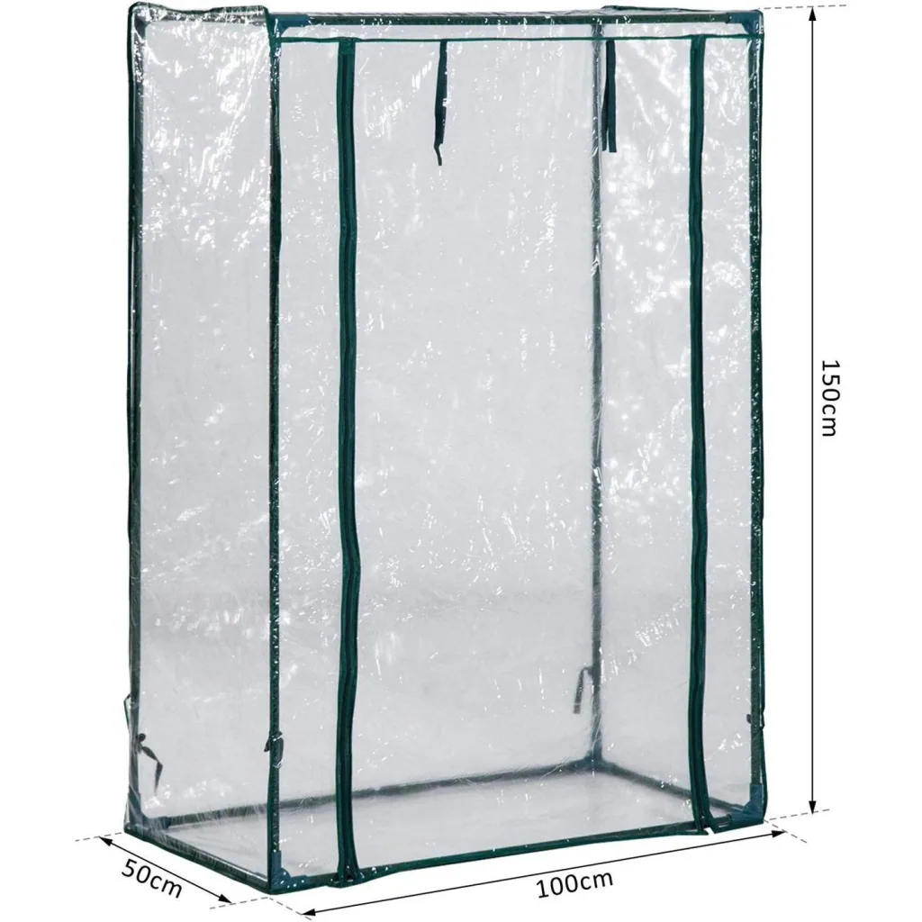 Greenhouse 1x0.5x1.5m Cold Frame Transparent