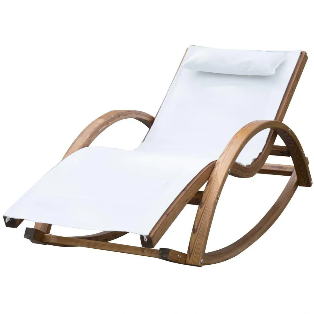 Swinging lounger for the garden