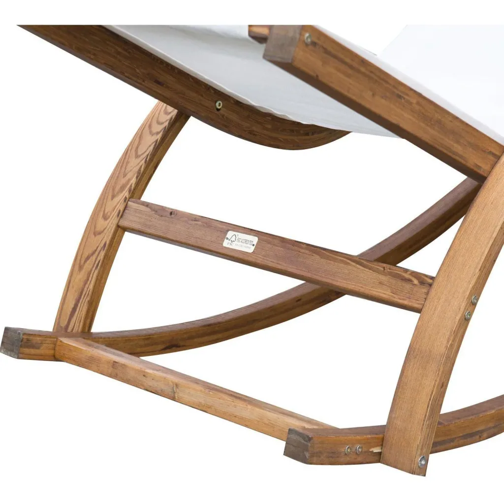 Swinging lounger for the garden