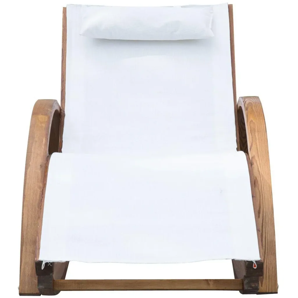 Swinging lounger for the garden
