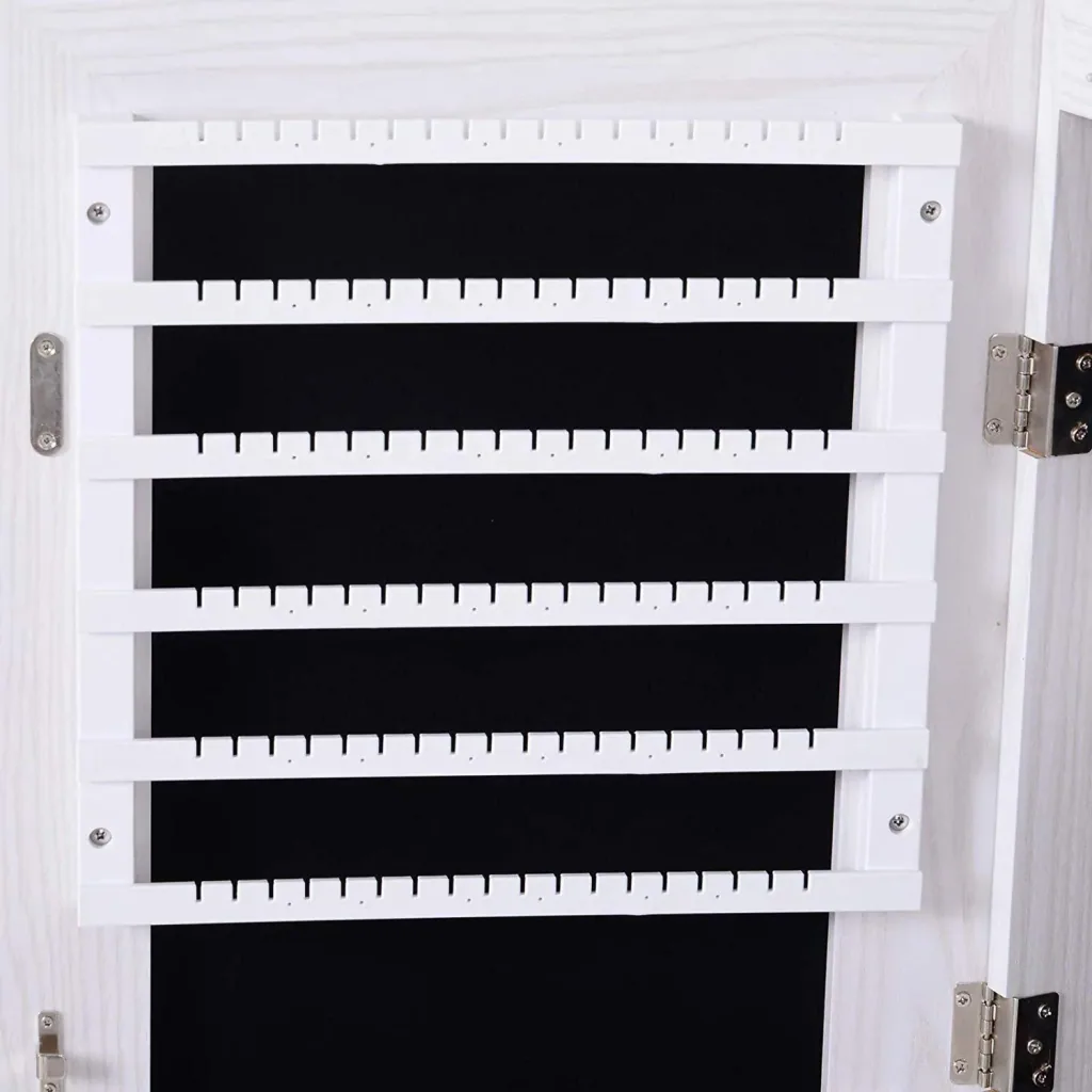 LED jewelry cabinet with mirror