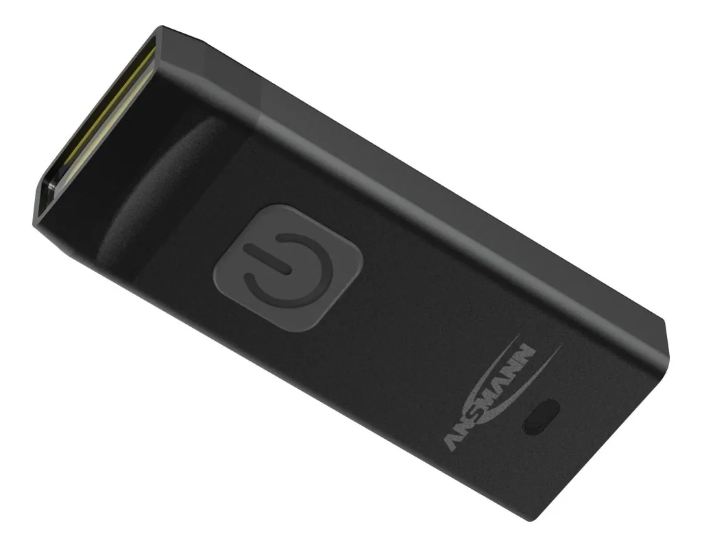 Mini LED flashlight with integrated USB-A plug, dimmable
