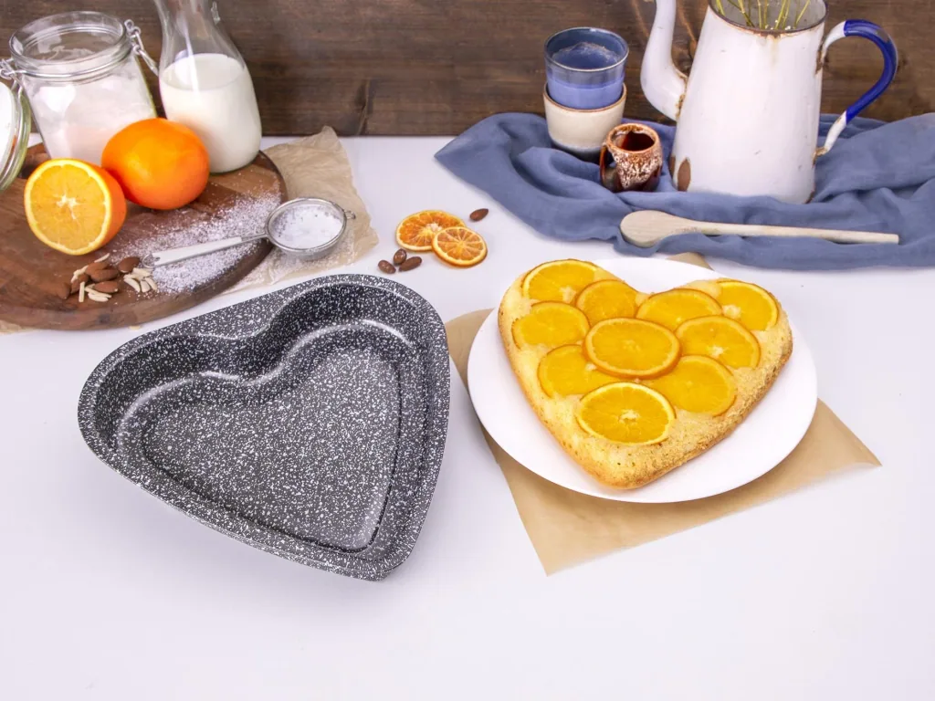 Heart baking pan Granito with book sheet cake