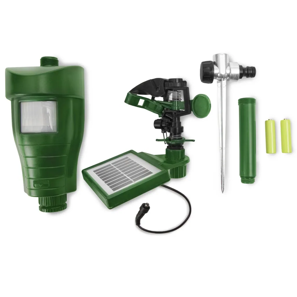 Solar water animal repellent