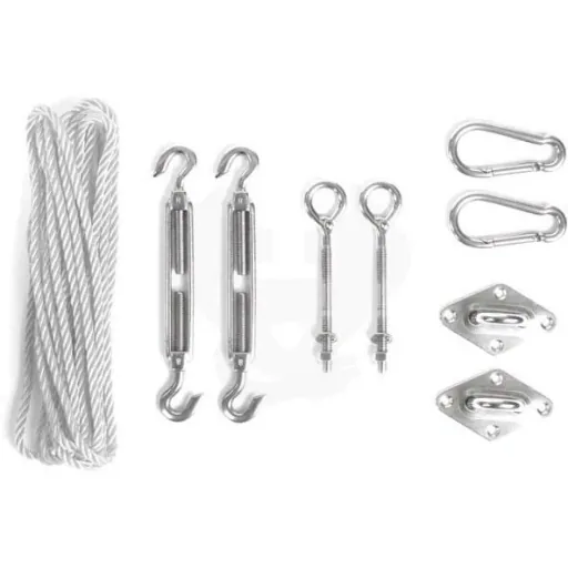Shade cloth including Perel fixing kit - Rectangle - 2 x 3 m - Taupe