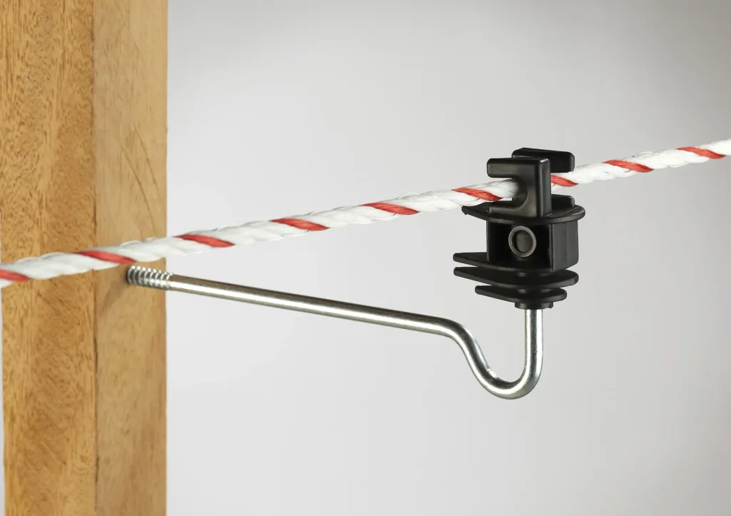 Long-handled rope insulator with 22 cm long support, 10 pieces in a bag
