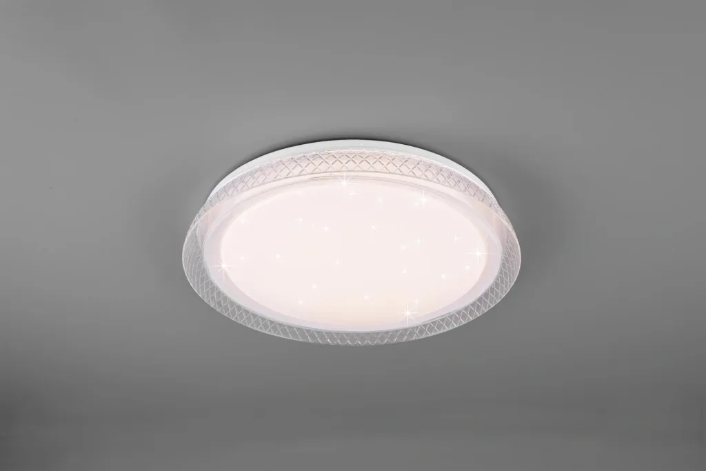 LED ceiling light HERACLES, 18 W, 1800 lm, dimmable including remote control, Starlight Cover
