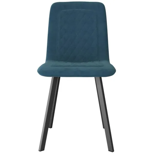 Dining chairs 2 pieces blue velvet