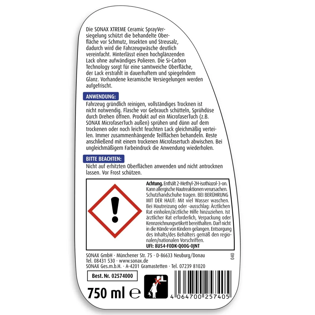 XTREME Ceramic Spray Sealant 750 ml