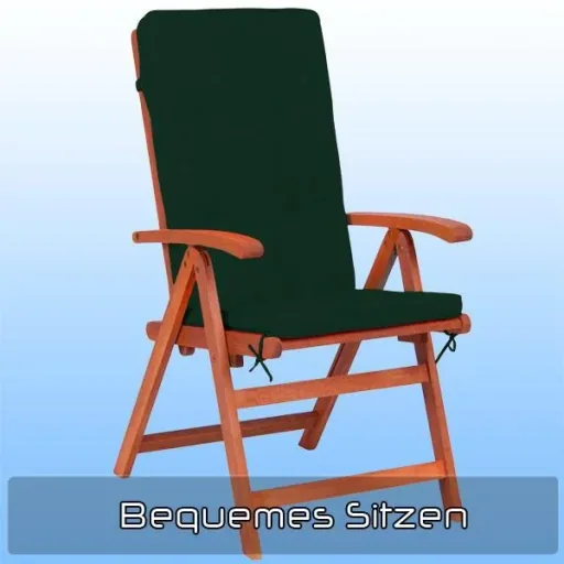 6x seat cushions for green - 120 x 45 x 5cm