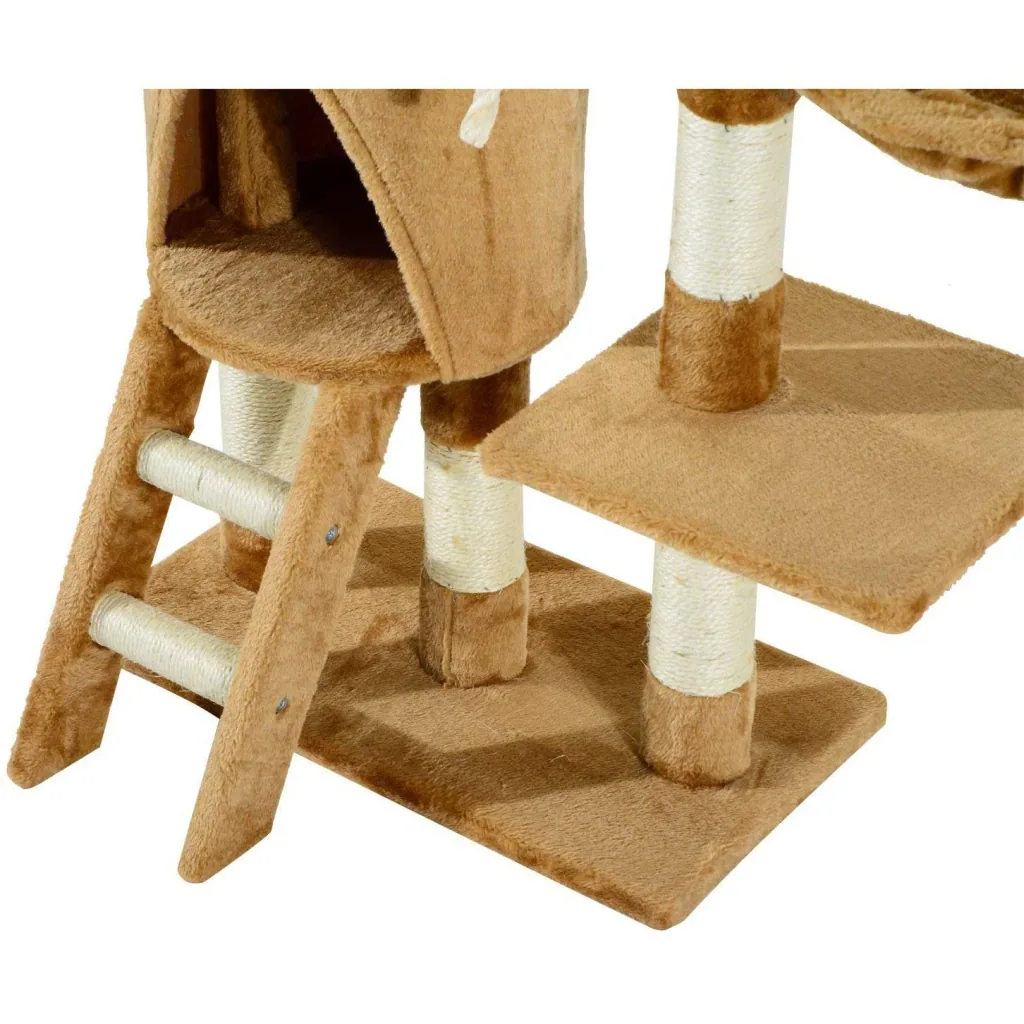 Scratching post, cat tree, climbing tree, cat bed, play tree, brown
