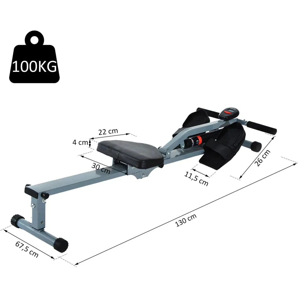 Instant rowing machine with LCD display for training data | Indoor | for at least 10 minutes per day