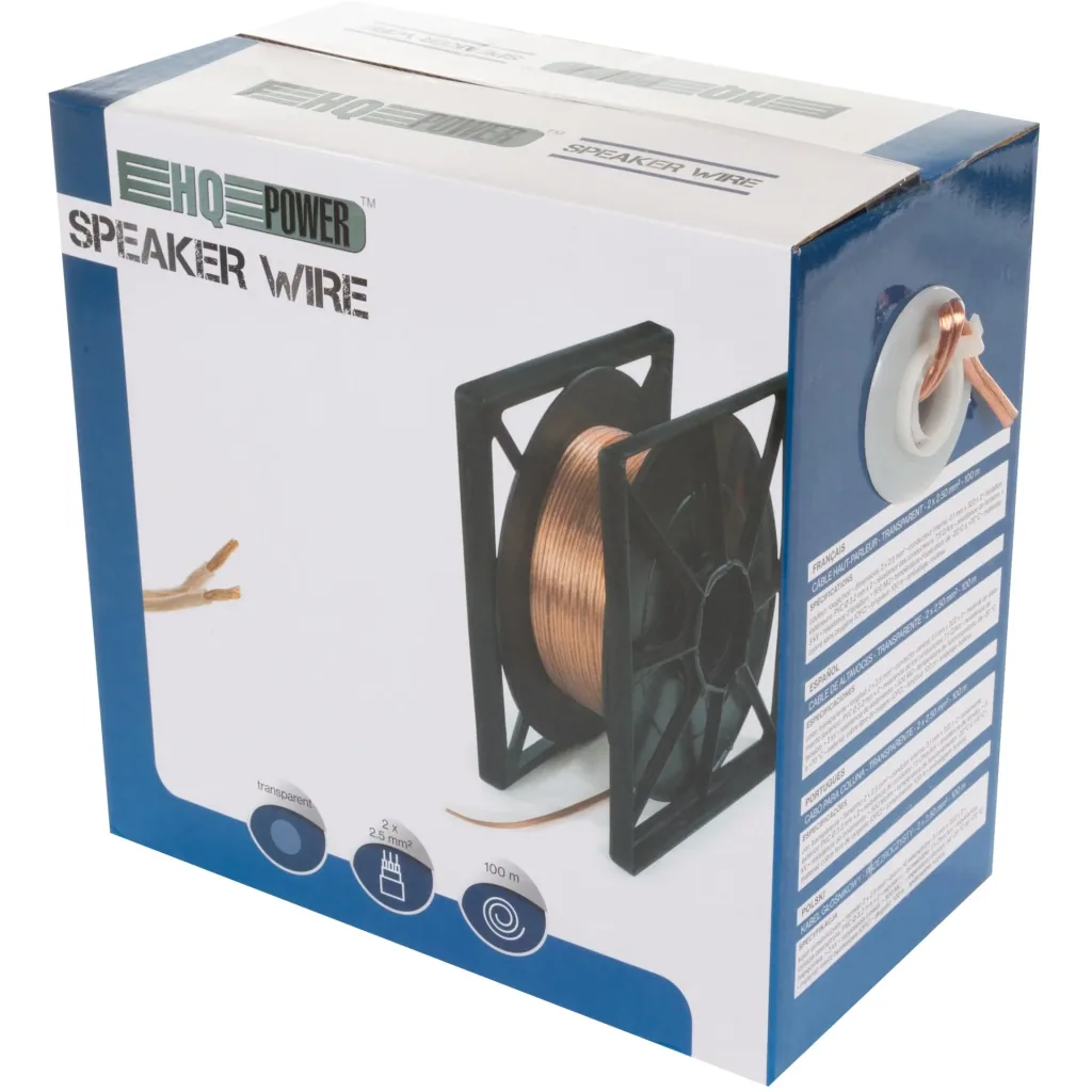 speaker cable - transparent - 2 x 2.50 mm² - 100 m