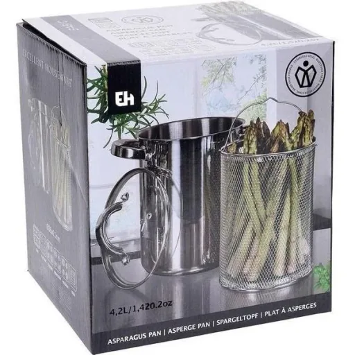 Excellent Houseware Asparagus Pot with Glass Lid - 4.2 Liters