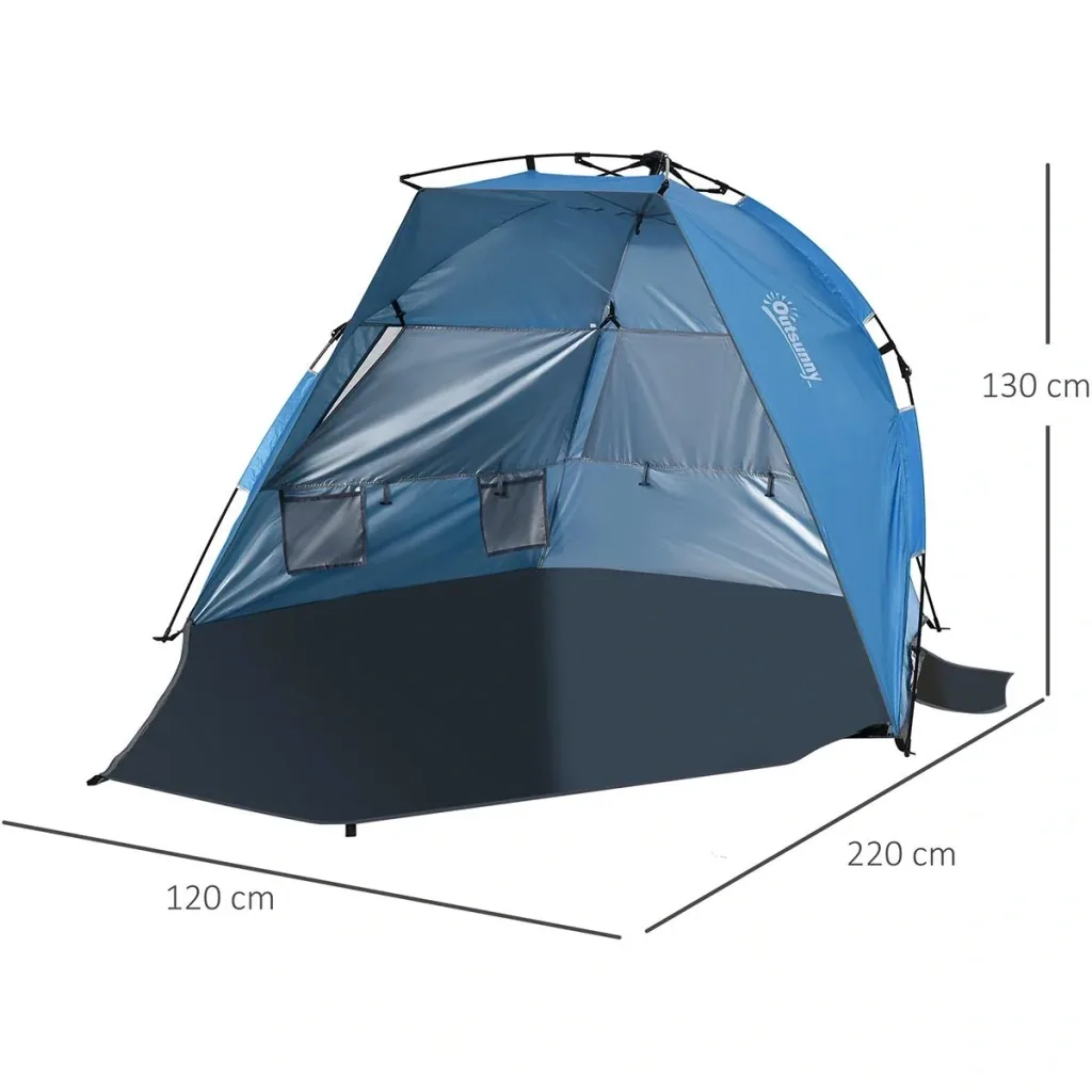 Beach tent for 2 people blue