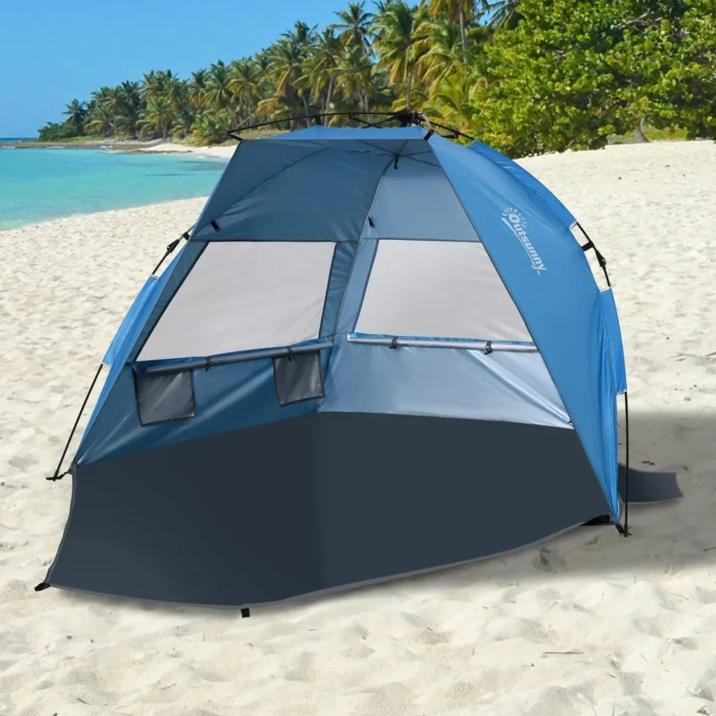 Beach tent for 2 people blue