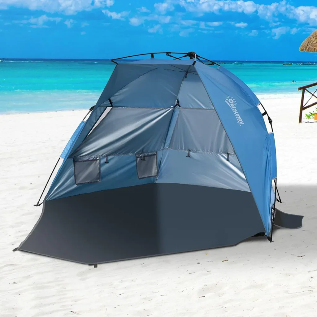 Beach tent for 2 people blue