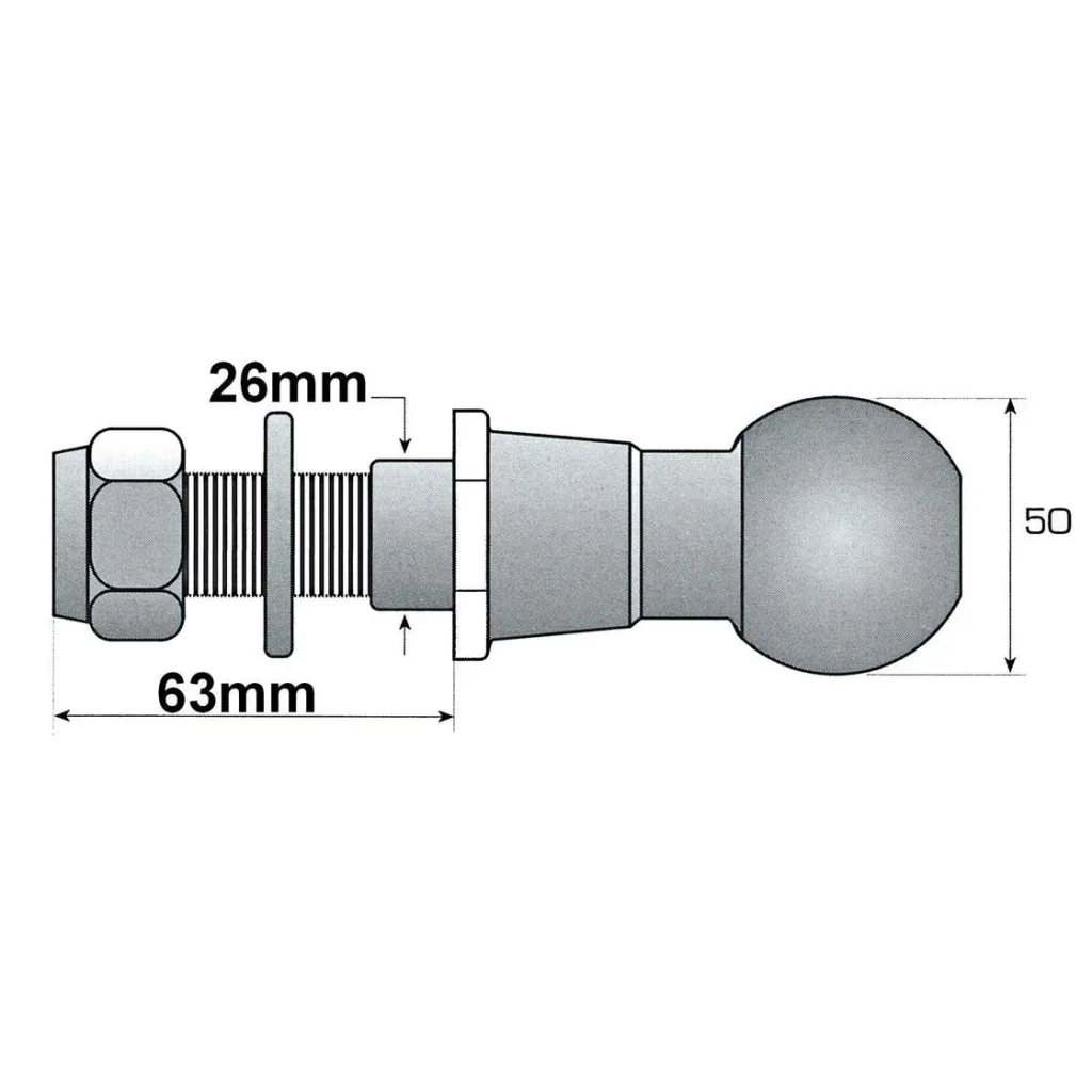 Trailer ball pin 3.5 t - Trailer accessories