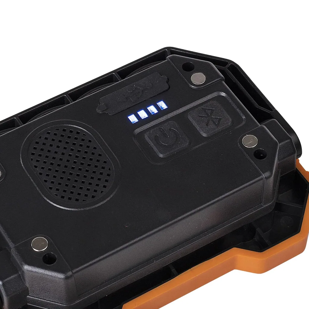 LED work light with Bluetooth speaker
