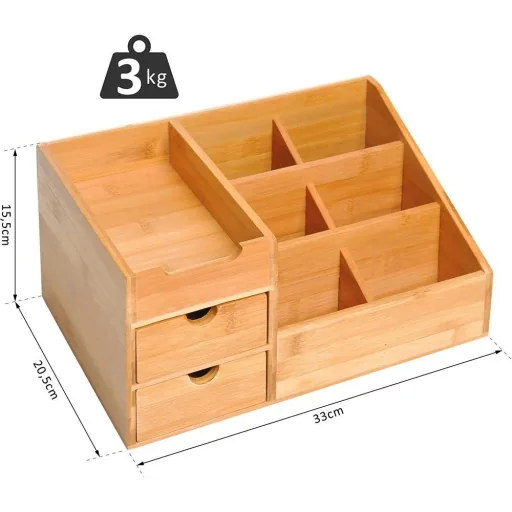 Desk organizer with 2 drawers