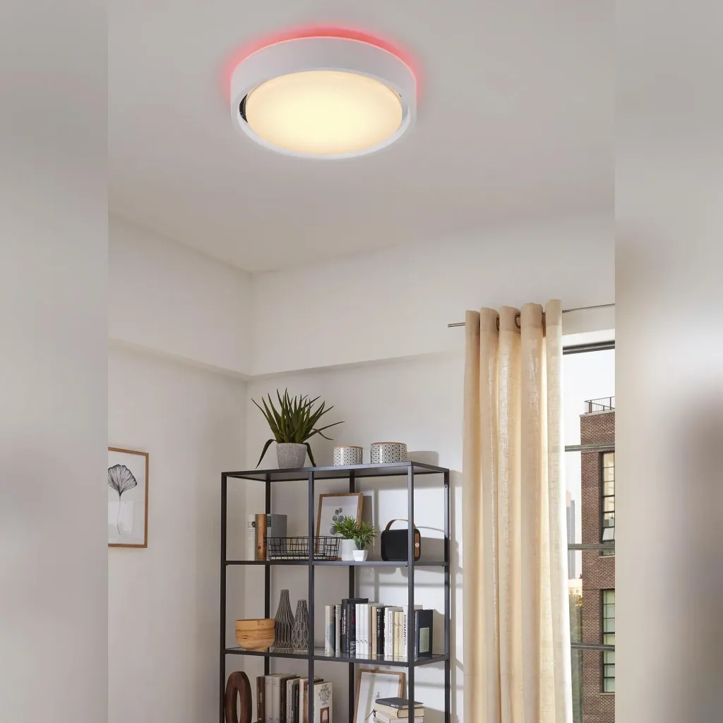 LED ceiling light, round, Ø 36 cm, CCT, motion sensor, 30 watts, white
