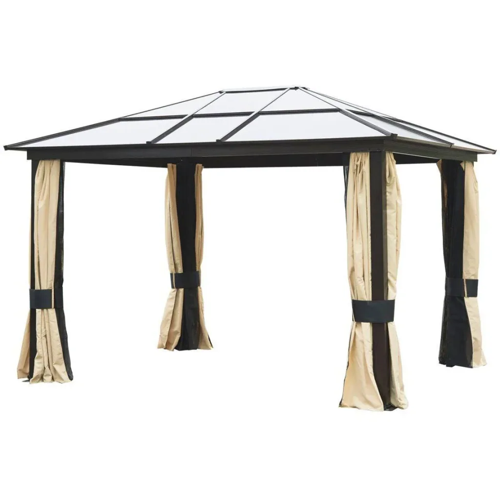 Garden tent with translucent roof
