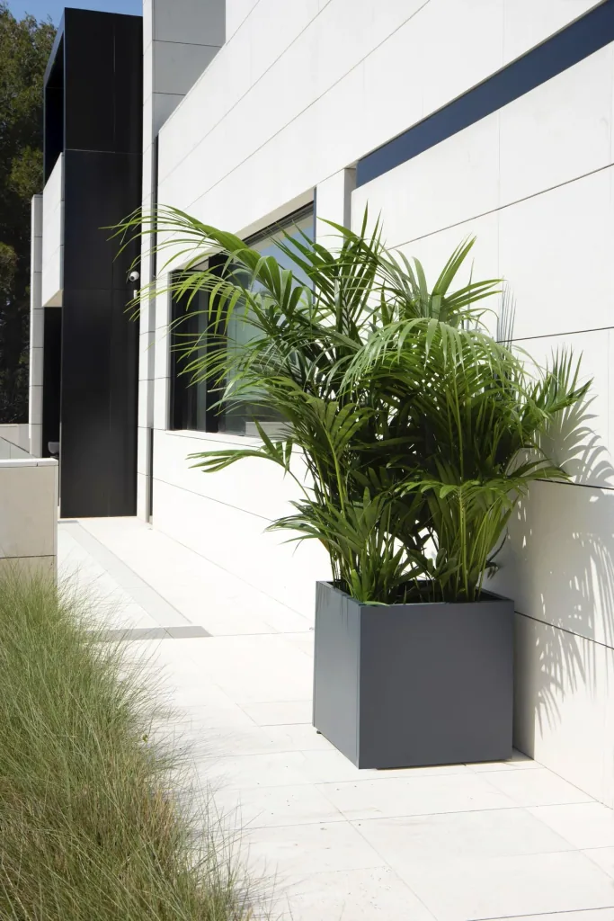 Plantbak Cube 70×70×70 cm Antraciet – 343 L stalen verhoogde moestuinbak