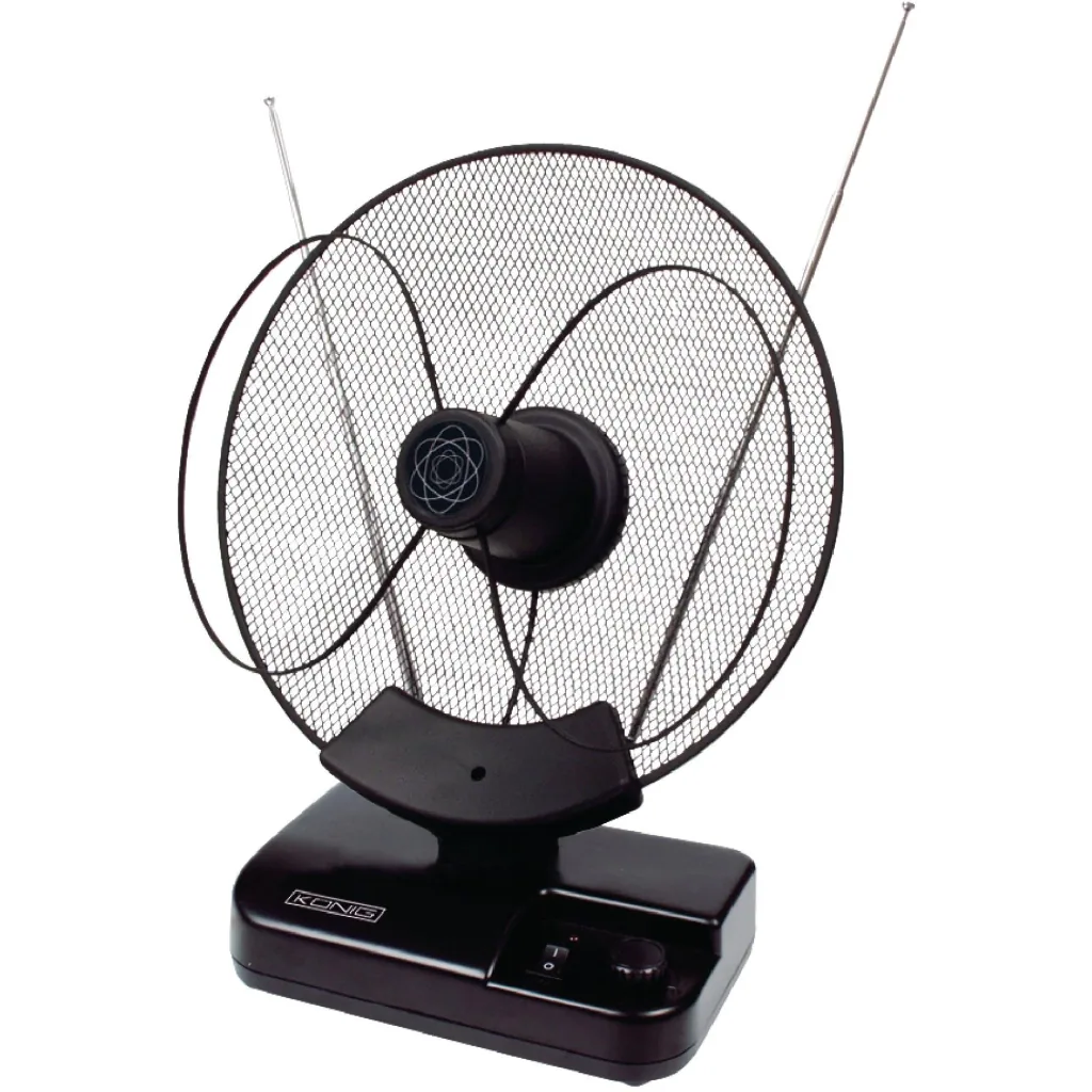 Amplified indoor DVB-T/T2 - DAB+ indoor antenna with amplifier 36 dB FM / VHF / UHF