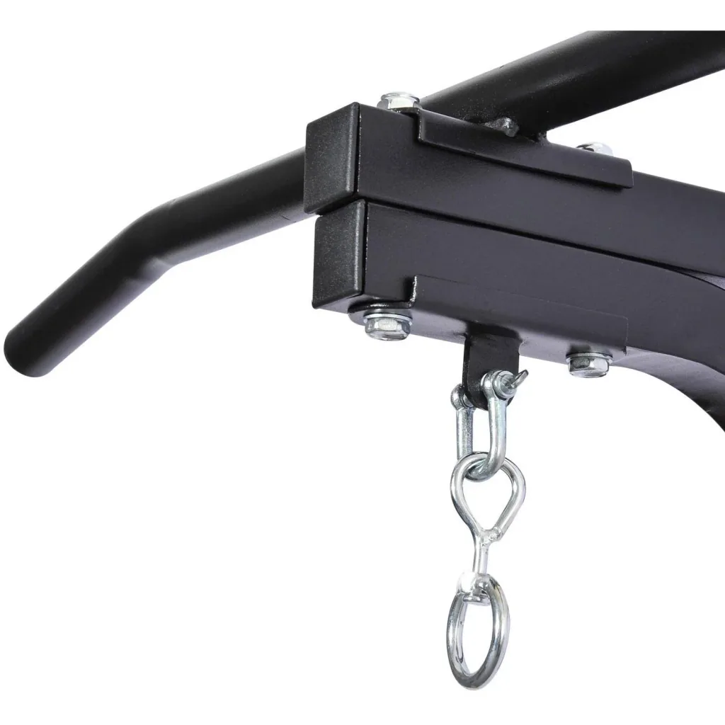 Punching bag holder with pull-up bar steel